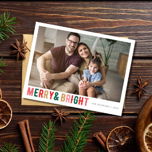 God och Bright-familjens fotojul - Helgdag Vykort