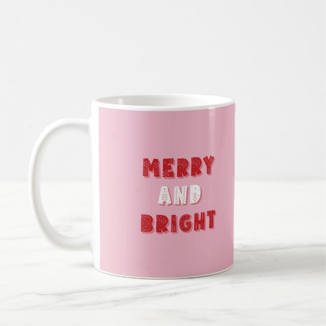 God och Bright, God jul, jul, Rosa Kaffemugg (Vänster)