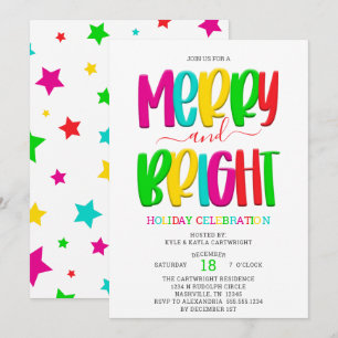 God och Bright Jul Party-inbjudan