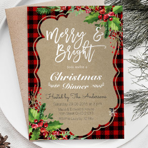 God och Bright Jul Party-inbjudan Inbjudningar