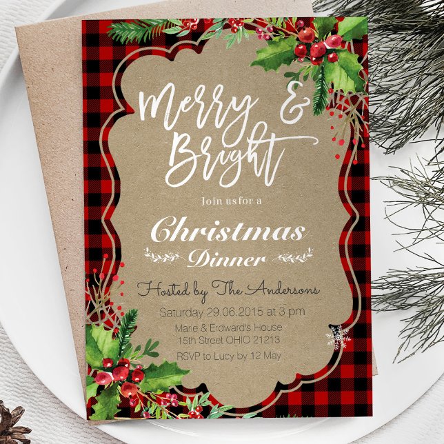 God och Bright Jul Party-inbjudan Inbjudningar (Skapare uppladdad)