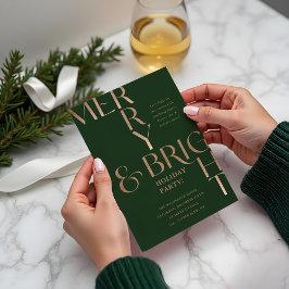 God och Bright minimal Helgdag jul Party Inbjudningar