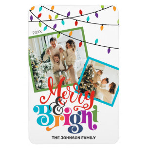 God och Bright Modern Helgdag julfamilj Magnet