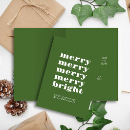 God och Bright Modern, minimal Grönt jul Helgkort