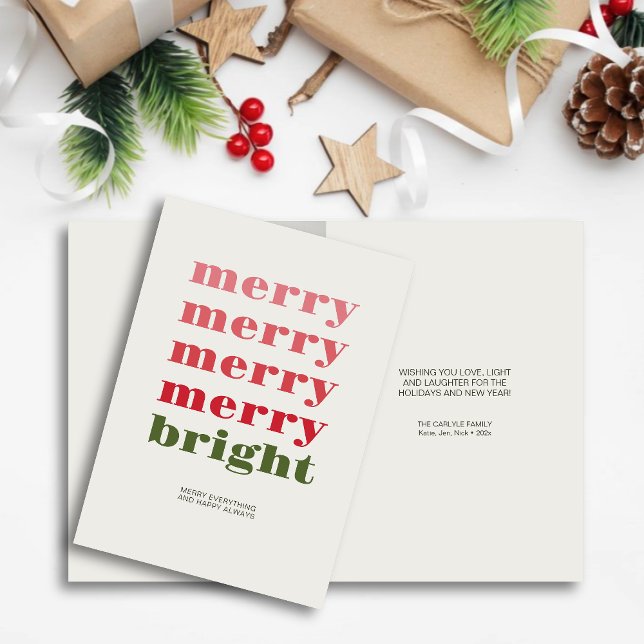 God och Bright Modern, minimal Grönt jul Helgkort (Skapare uppladdad)