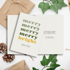 God och Bright Modern Minimal jul i Guld Helgkort