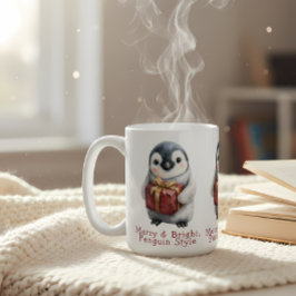 God och Bright Penguin-jul Kaffemugg