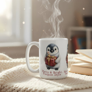 God och Bright Penguin-jul Kaffemugg