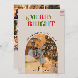 God och Bright Retro-foton Julkort - Helgdag