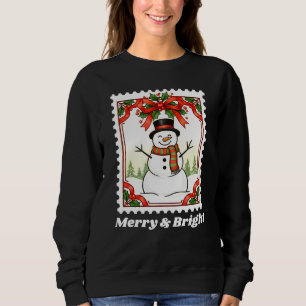 God och Bright Snögubbe jul Postage Frimärke T Shirt