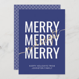 God och god blå blåschare i julmarinen julkort