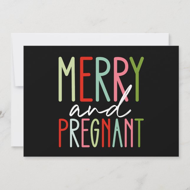 God och gravid Gravid jul Mamma Inbjudningar (Framsida)
