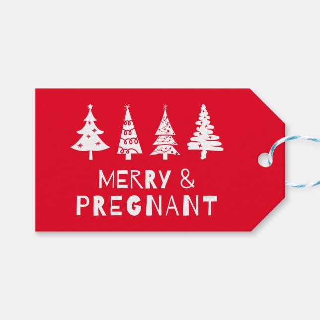 God och gravid jul presentetikett (Framsidan (Horisontell))