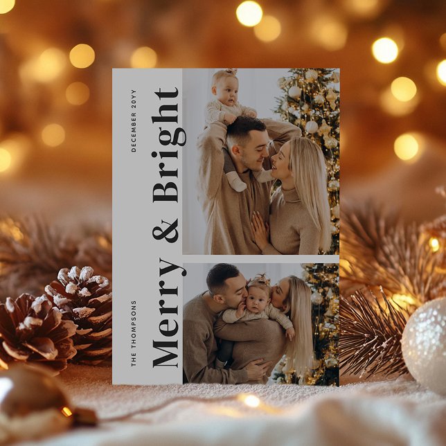 God och lätt, modernt, minimalistiskt julfoto julkort (Skapare uppladdad)