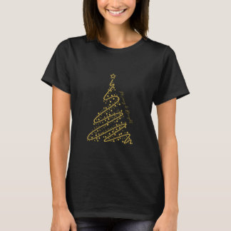 God och ljus Chic för Elegant, svart Guld-jul T Shirt