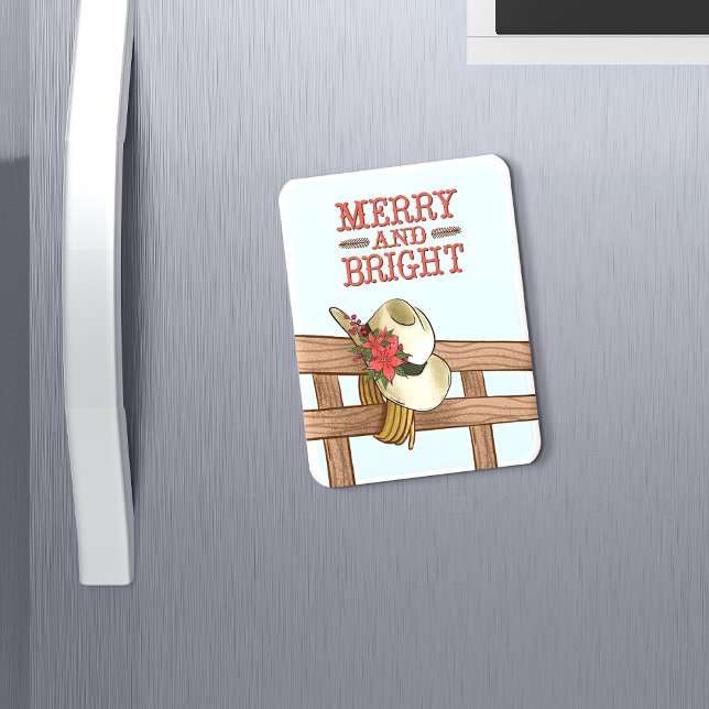 God och ljus Cowboy Hat med blommor jul Magnet (Skapare uppladdad)