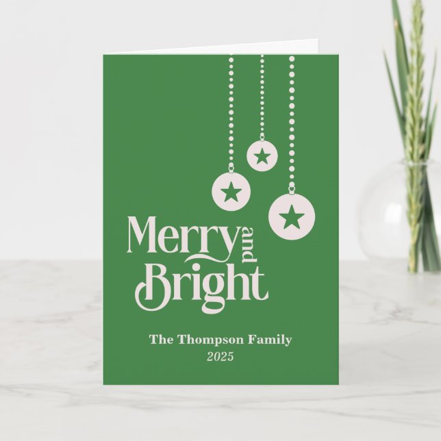 "God och ljus" Grönt jul Kort (Framsida)