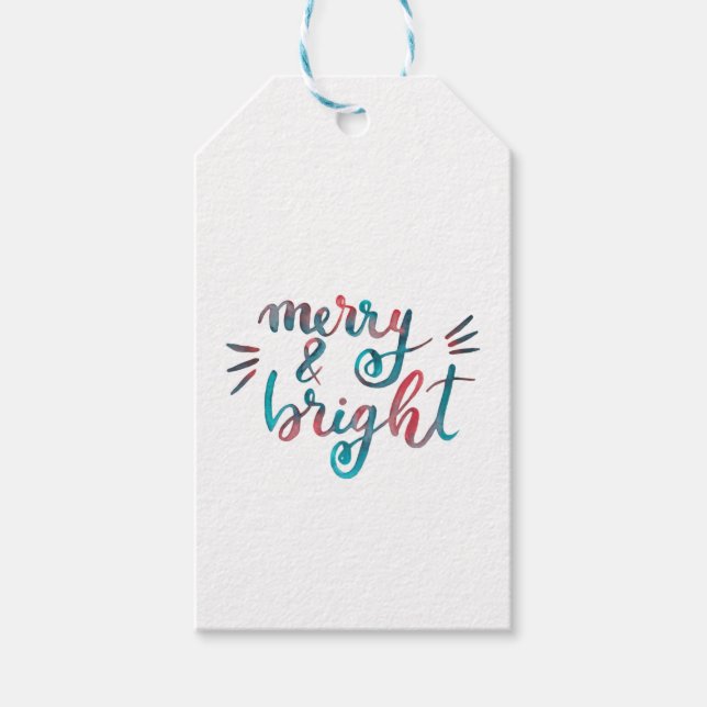 God och ljus - grönt och rött presentetikett (Framsidan)