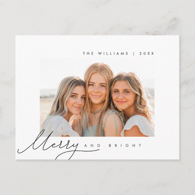 God och ljus, Jul Hälsning, Familjefoto Vykort (Framsida)