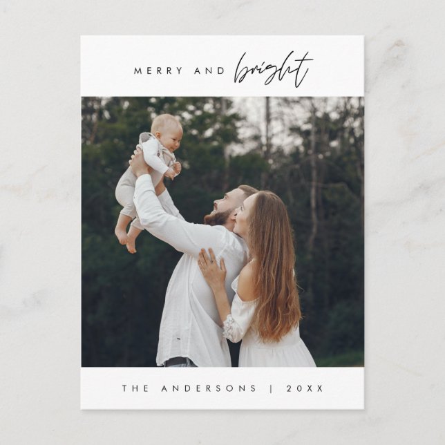 God och ljus, Jul Hälsning, Familjefoto Vykort (Framsida)