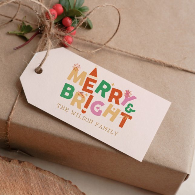 God och ljus jul i färg presentetikett (Skapare uppladdad)