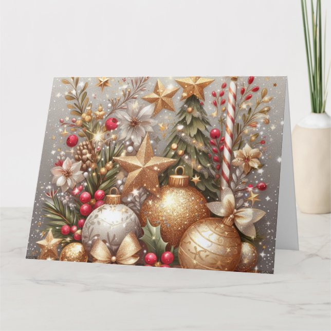 God och ljus jul - jag blankt insida kort (Framsida)