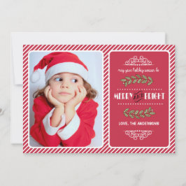 God och ljus jul. Red Rand Photo Julkort