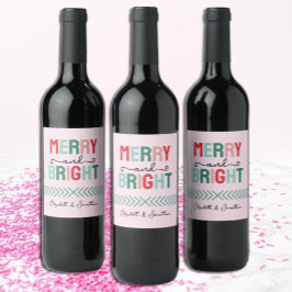 God och ljus jul vinflaska etikett