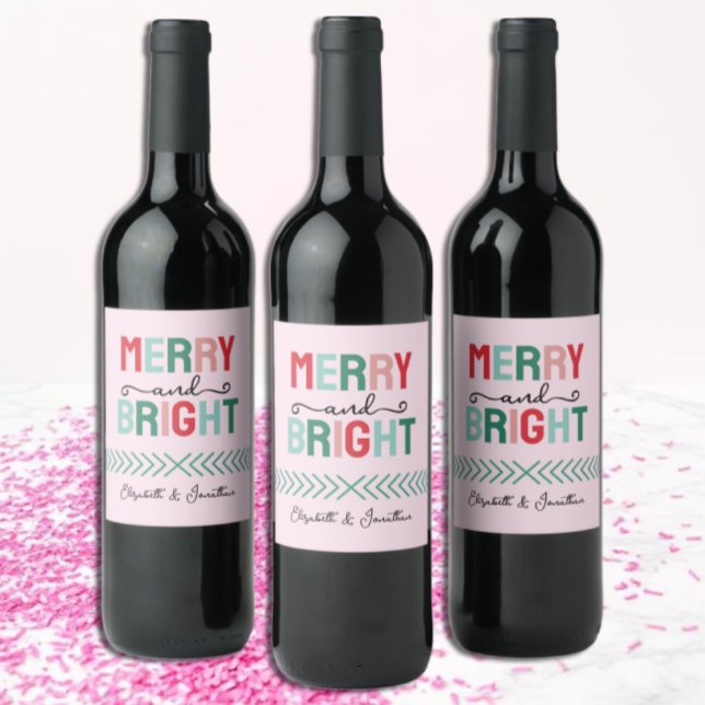 God och ljus jul vinflaska etikett (Skapare uppladdad)