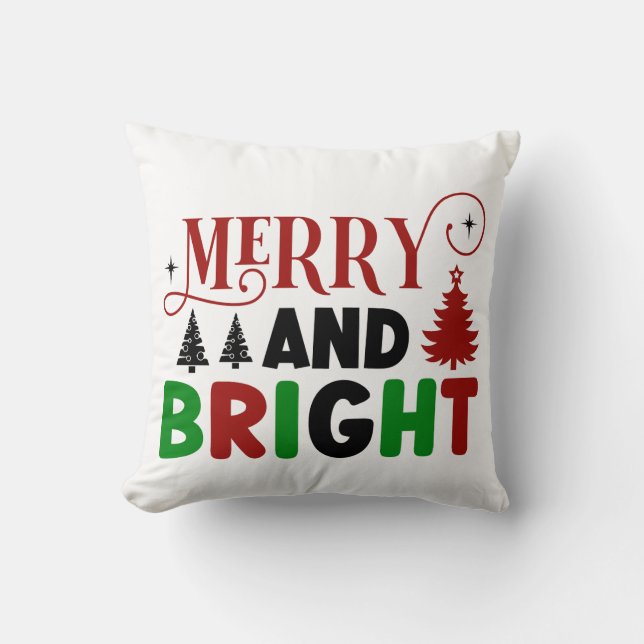 God och ljus juldesign - Helgdag Cheer Kudde (Framsida)