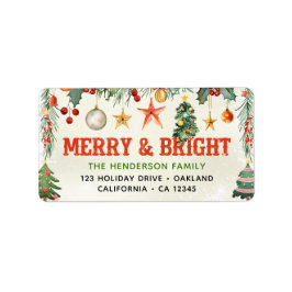 God och ljus juletikett adressetikett