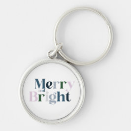 God och ljus julfest rund silverfärgad nyckelring