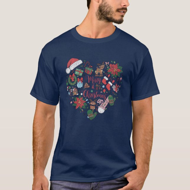 God och ljus julkamera t shirt (Framsida)