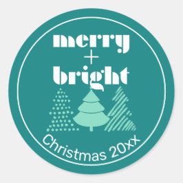 God och ljus julstämning runt klistermärke