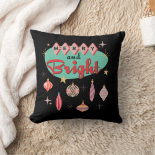 God och ljus modern jul i mitten av århundradet kudde