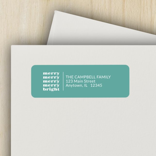 God och ljus modern, minimal helg jul returadress etikett (Skapare uppladdad)