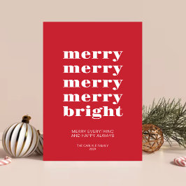 God och ljus Modern minimal röd jul Julkort