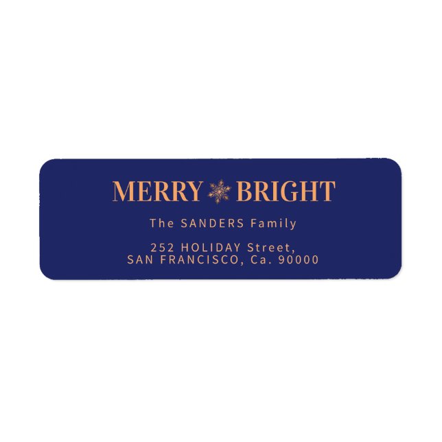 God och ljus returadress under eleganten Jul Returadress Etikett (Framsidan)
