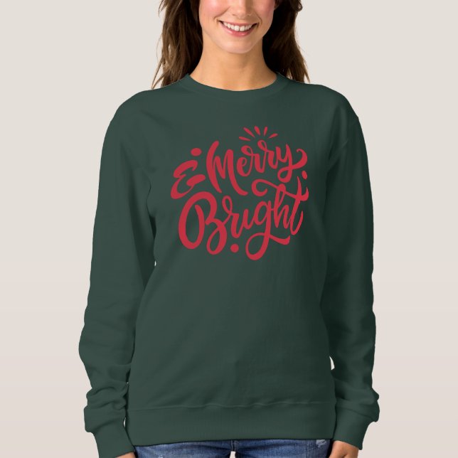 God och modern Grönt jul T Shirt (Framsida)