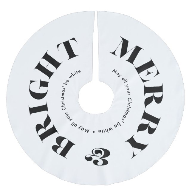 God och modern jultypografi julgransmatta borstad polyester (Framsidan)