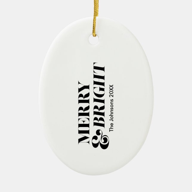 God och modern jultypografi julgransprydnad keramik (Framsidan)