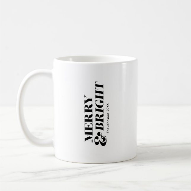 God och modern jultypografi kaffemugg (Vänster)