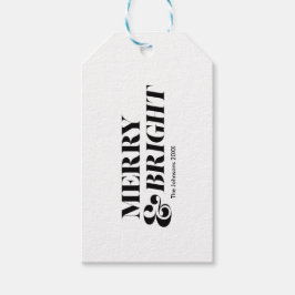 God och modern jultypografi presentetikett