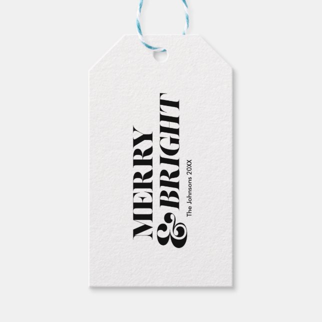 God och modern jultypografi presentetikett (Framsidan)