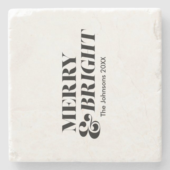 God och modern jultypografi stenunderlägg (Framsidan)