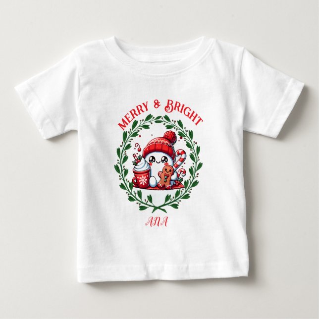 God och smart Modern jul T-Shirt (Framsida)