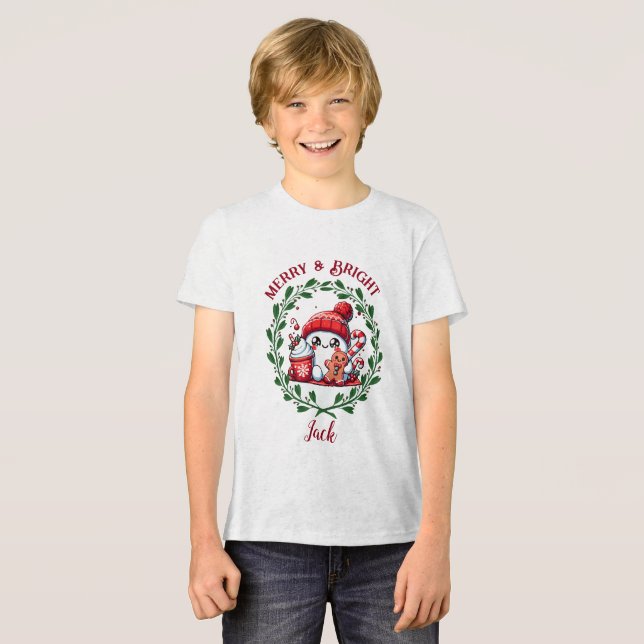 God och smart Modern jul T-Shirt (Framsida Full)