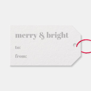 God och smart till från grått vit, modern jul presentetikett