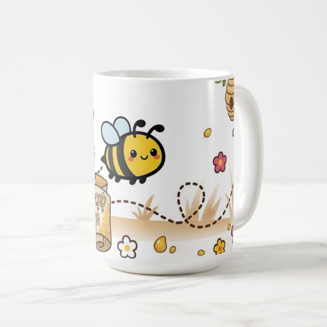 God och söt år Rosh Hashana Kaffemugg (Framsida höger)