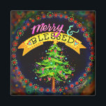 God och välsignad julinspiration magnet<br><div class="desc">Söt Julgran biet kommer säkert att ge er lite julglädje i ert hem. En underbar julklapp till någon på din trevliga lista. Den handritade designen på biet härstammar från en illustration som jag skapat för min Inspiritivitetssida Facebook (där jag skapar daglig, inspirationskonst). Den ljusa färger och ord ge är en...</div>